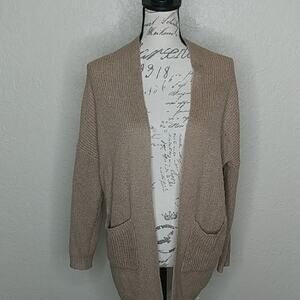 Debut Open Front Cardigan Brown Size M/L